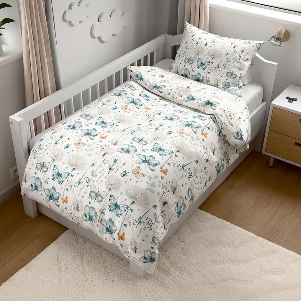 Krepp ágyneműhuzat kiságyra Renforcé ELIVINE fehér Ágyneműhuzat mérete: 45 x 65 cm | 90 x 140 cm