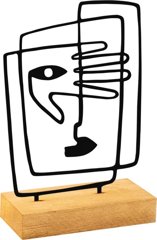 Hide fém dísztárgy, fekete, 27×8 cm