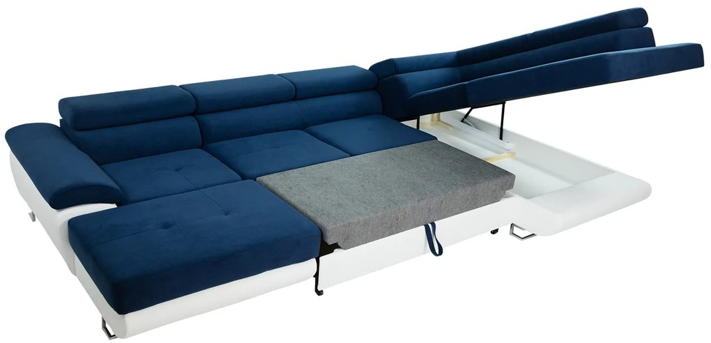 Sarok ülőgarnitúra Alphard Bis (J) (öko-bőr soft 029 + uttario velvet 2971 + kunstleder soft 029). 1051188