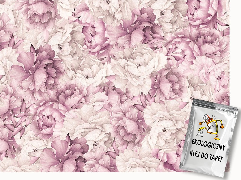 Fotótapéta Flizelina Természet Kert Virágok Rózsaszín Bazsarózsa Peonie 300x210 ragasztó