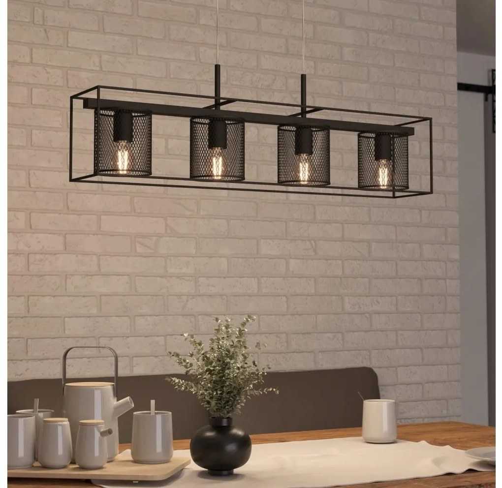 Eglo 43773 - Csillár zsinóron CATTERICK 4xE27/40W/230V