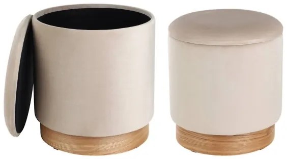 Eglo 424035 - KÉSZLET 2x Taburet MASHIKE átm. 30,5/37 cm bézs