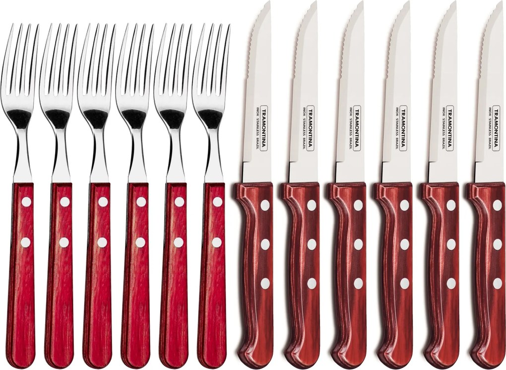 Tramontina Steak evőeszközök 12el. Gaucho Polywood