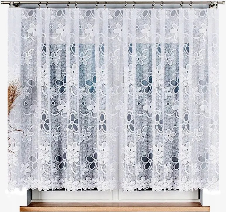 Jacquard függöny Renata 300x150cm mintás 49885 egyenes virágos (szegélyekkel)