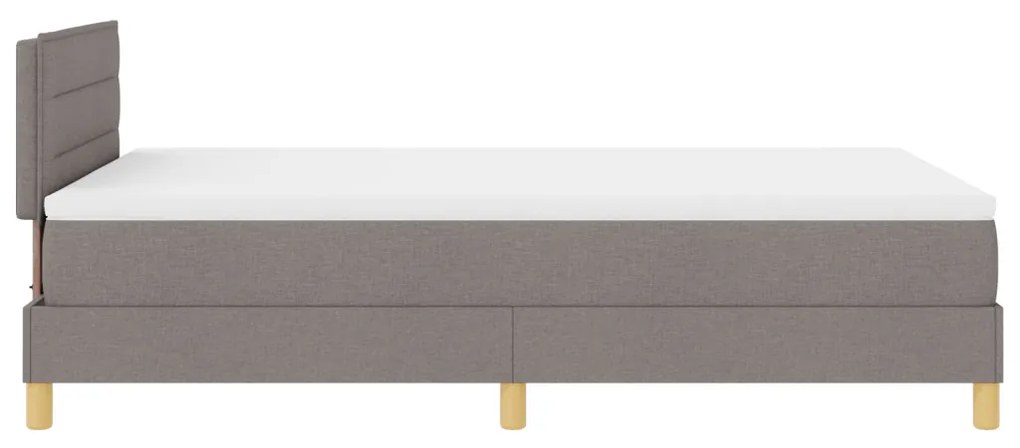 Boxspring ágy matraccal és LED-del Bézs 120x200 cm Szövet
