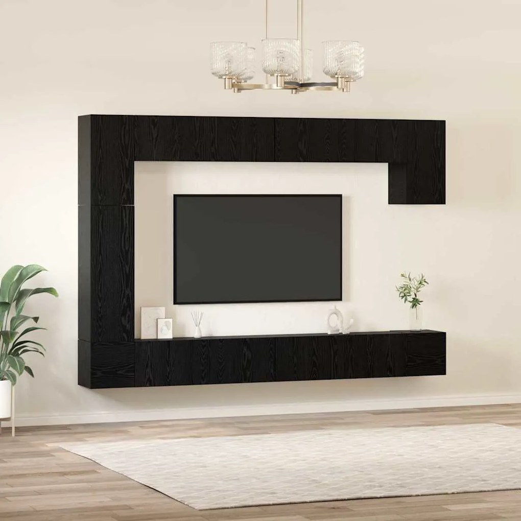 TV szekrény garnitúra 9 pcs Musta tammi 100 x 30 x 30.5 cm
