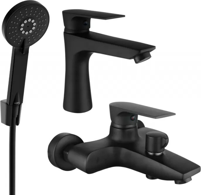 Mexen Axel R40 fürdőkád szett, fekete - 73803R40-70