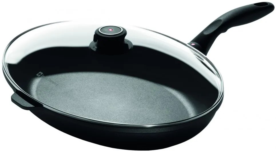 SWISS DIAMOND® gyémánt felületű halsütő serpenyő fedővel 26 x 38 cm - kiállítási darab