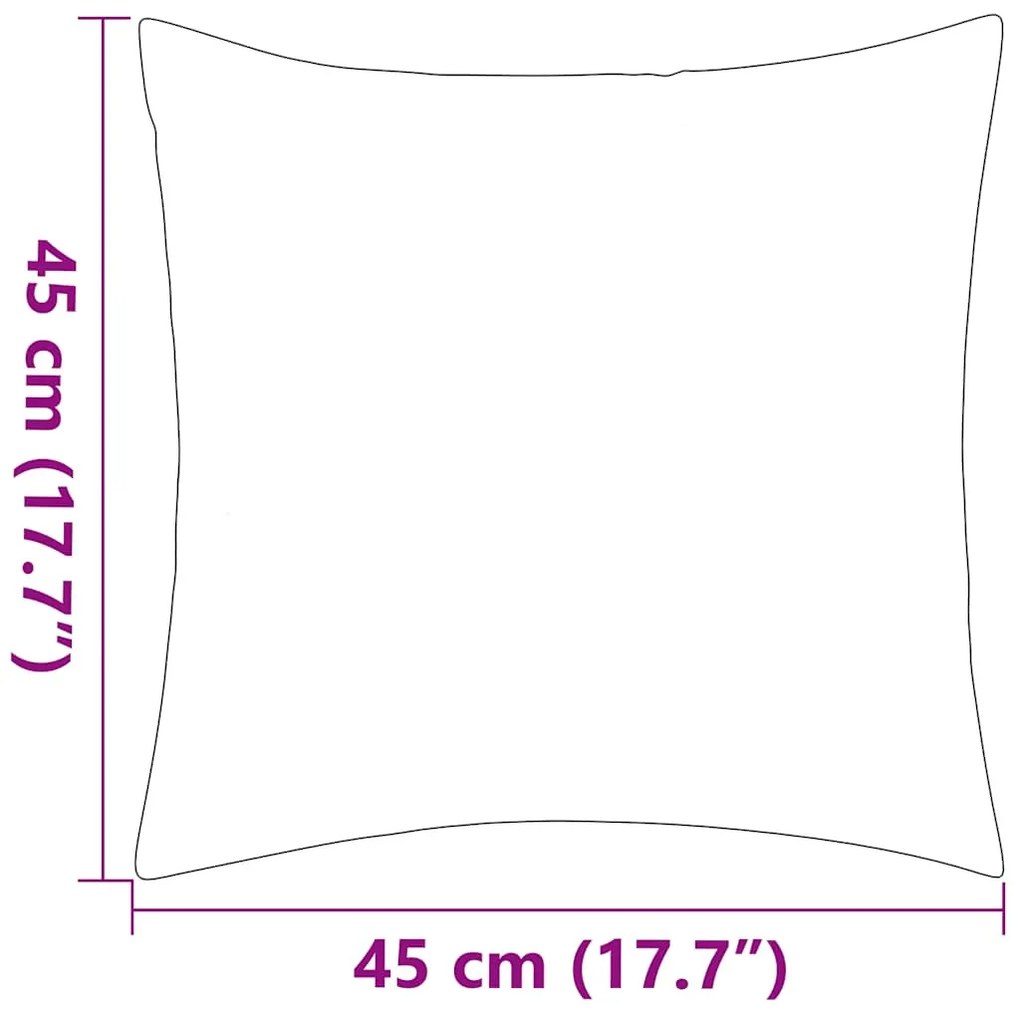 2 db szürke csíkos kültéri párna 45 x 45 cm