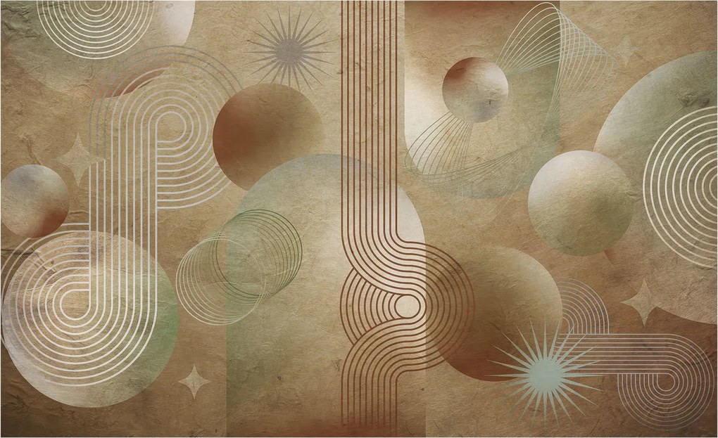 Stílusos Dekoratív Fotótapéta Flizelin Geometrikus minta 416x254 Ragasztó