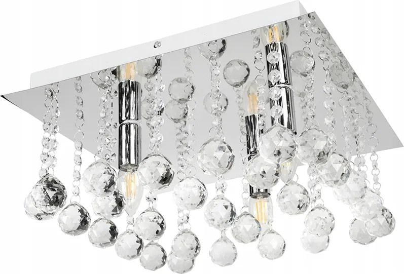 Mennyezeti Lámpa Függő Csillár Kristályok Modern Glamour Ezüst