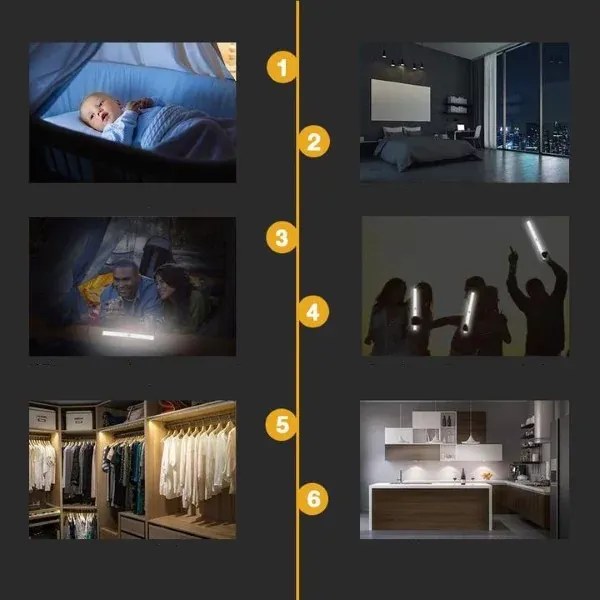 Szenzoros LED-lámpa mozgásérzékelővel - 19 cm