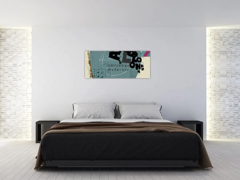 Kép - Repülő léggömb szivárvánnyal (120x50 cm)