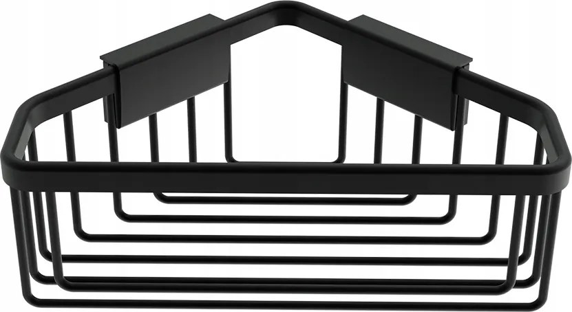 Nimco Kibo fekete drótból készült sarokpolc, nem csak zuhanyzóba, Ki-14003-90