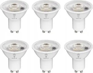6 db-os Led izzó szett GU10 5W Meleg fehér szín