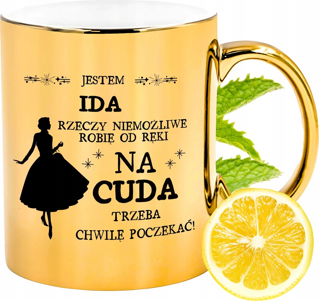 Prémium Arany Csillogó Bögre Ajándék Nyomtatott Fotóval