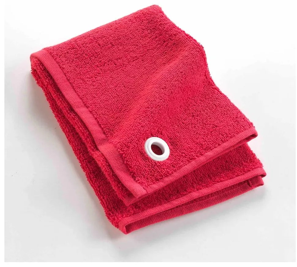 Piros frottír pamut törölköző 50x50 cm Cuistot – douceur d'intérieur