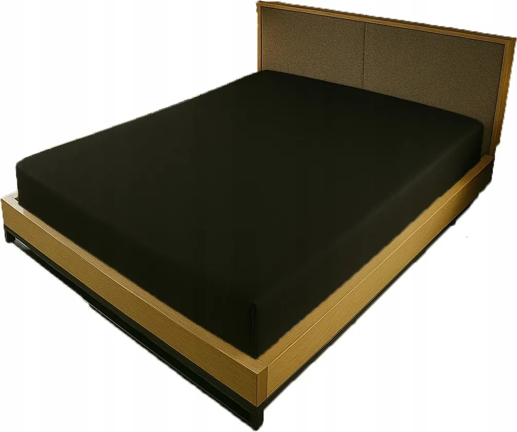 Gumis Jersey Lepedő 200X200 Fekete