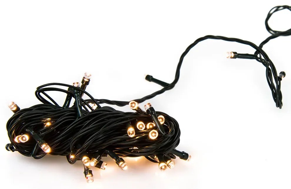 Karácsonyi fényfüzér - 100 LED - 10 m - meleg fehér