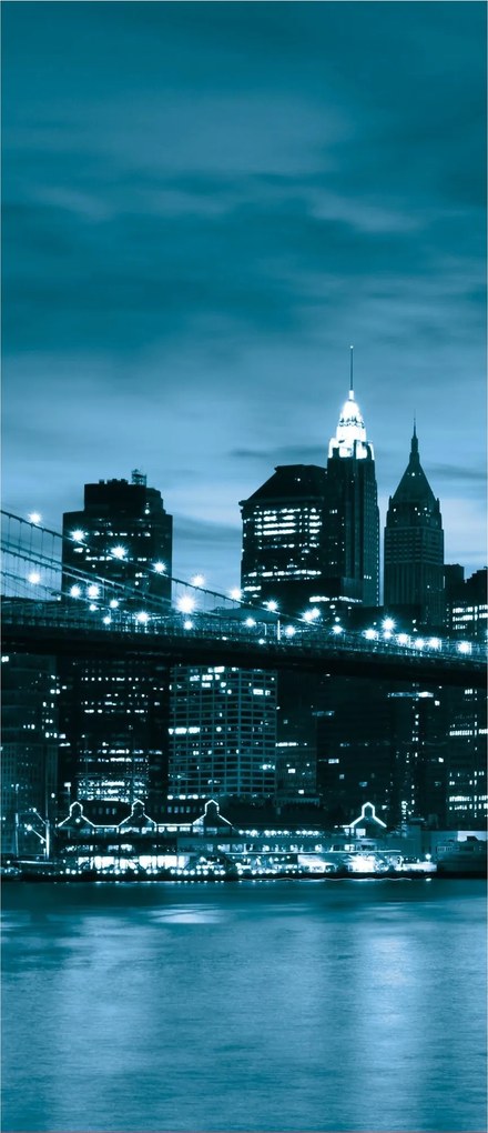 Fotótapéta Brooklyn híd éjszaka New York városkép 91x211 +ragasztó