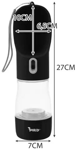 Bottle/bottle with bowl for dog Purlov 21033