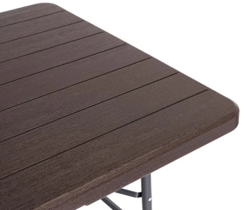 Catering készlet asztal + 2 pad 180cm Wooden Brown
