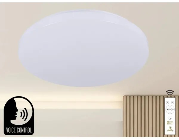LED Dimmelhető mennyezeti lámpa hangvezérléssel OPAL LED/48W/230V + távirányító