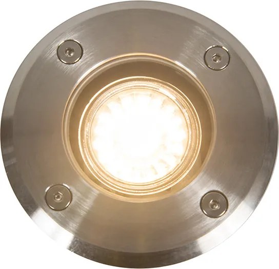 Kültéri talajszpot acél 11cm IP67 - Basic Round