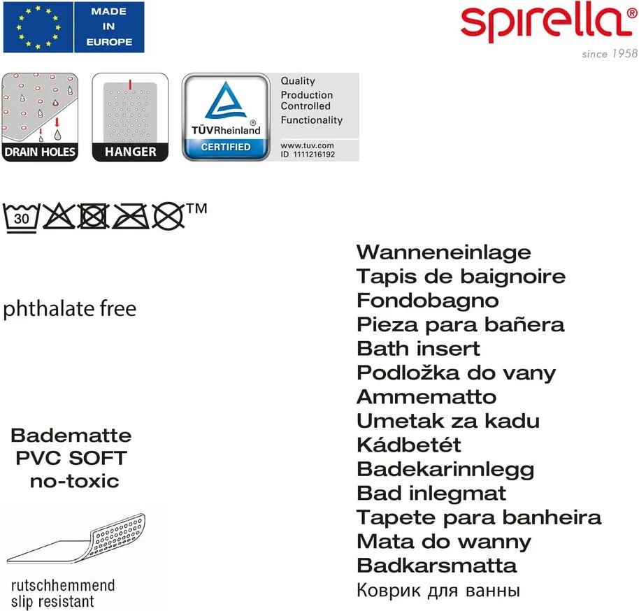 Csúszásgátló alátét zuhanyfülkébe 53x53 cm Ruby – Spirella