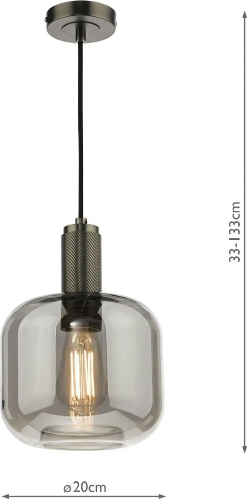 Dar Lighting modern függeszték nikolas antik króm darnik0167-e05