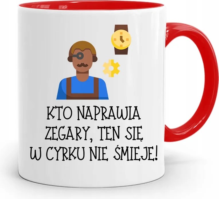 Piros Óramester Bögre A Cirkuszban Nem Nevet A fényképes nyomattal