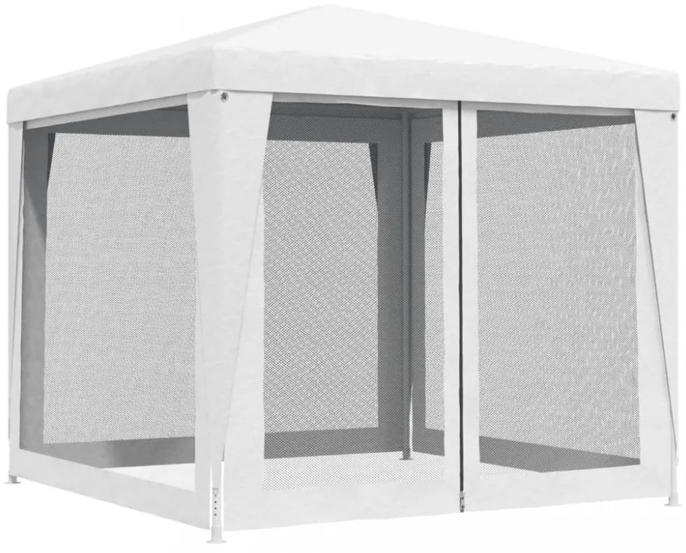 fehér partisátor 4 hálós oldalfallal 2,5 x 2,5 m