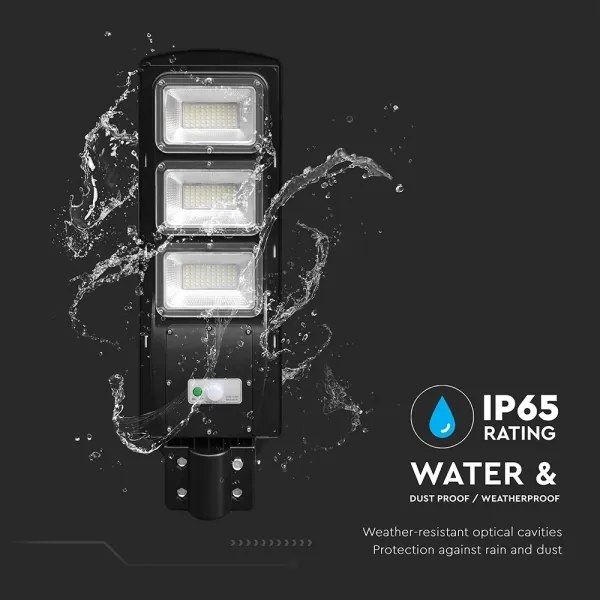 LED állítható fényerejű napelemes utcai lámpa LED/12W/3,2V 6000K IP65 10000 mAh