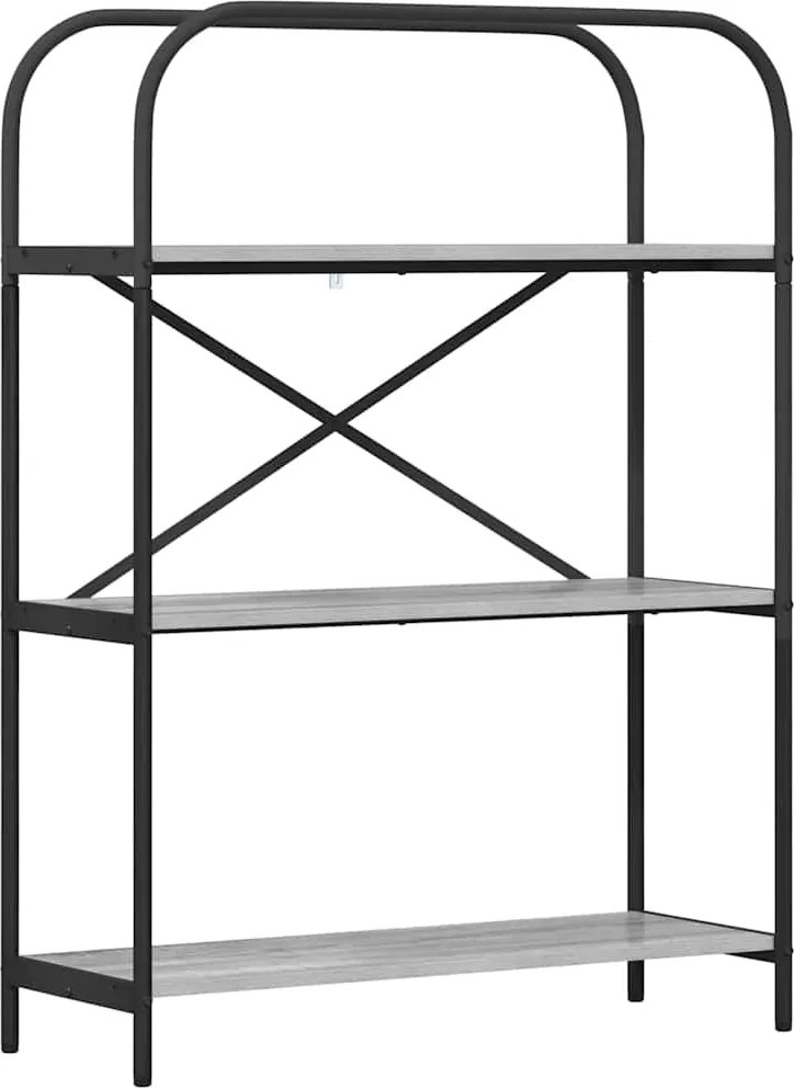 vidaXL Könyvespolc Szürke Sonoma 80 x 30 x 109 cm Faanyag