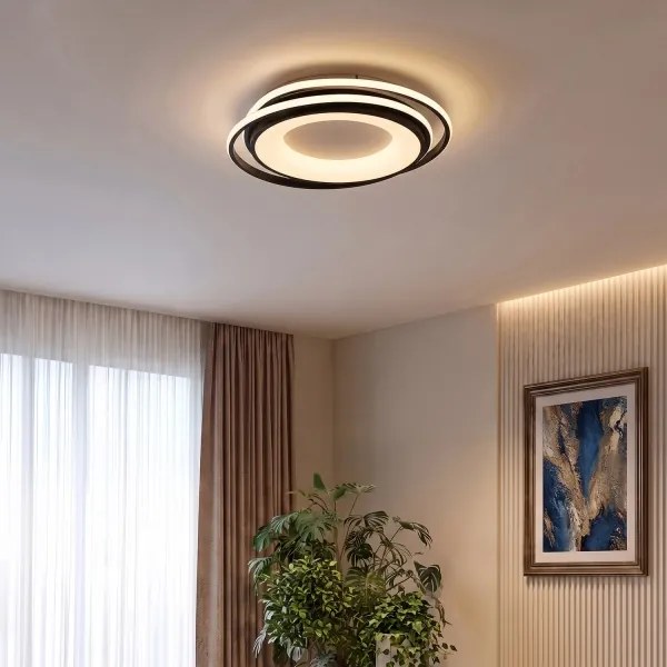 BRILAGI - LED dimmelhető mennyezeti lámpatest FLARE LED/84W/230V 47x51 cm fekete + távirányító