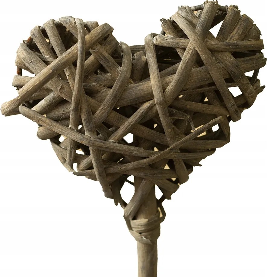 Dekoráció Szív fa virágtartó nád