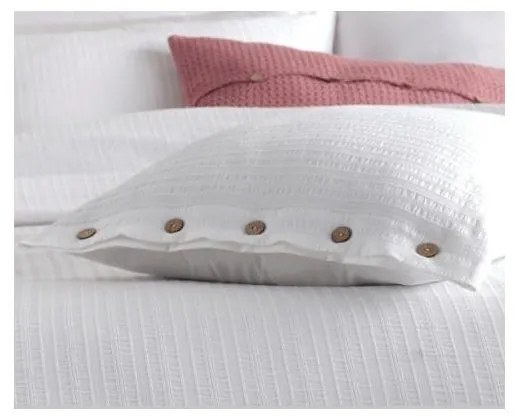 Fehér egyszemélyes renforcé pamut ágyneműhuzat 140x200 cm Como Striped – Mila Home Luxury