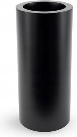 Hebe magas kerek virágtartó, 89x33 cm, beltéri és kerti használatra, fekete