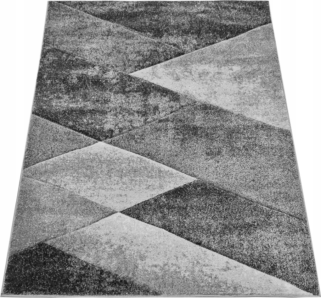 Szőnyeg 120x170 Szürke Árnyalatok Modern Geometrikus Nappali