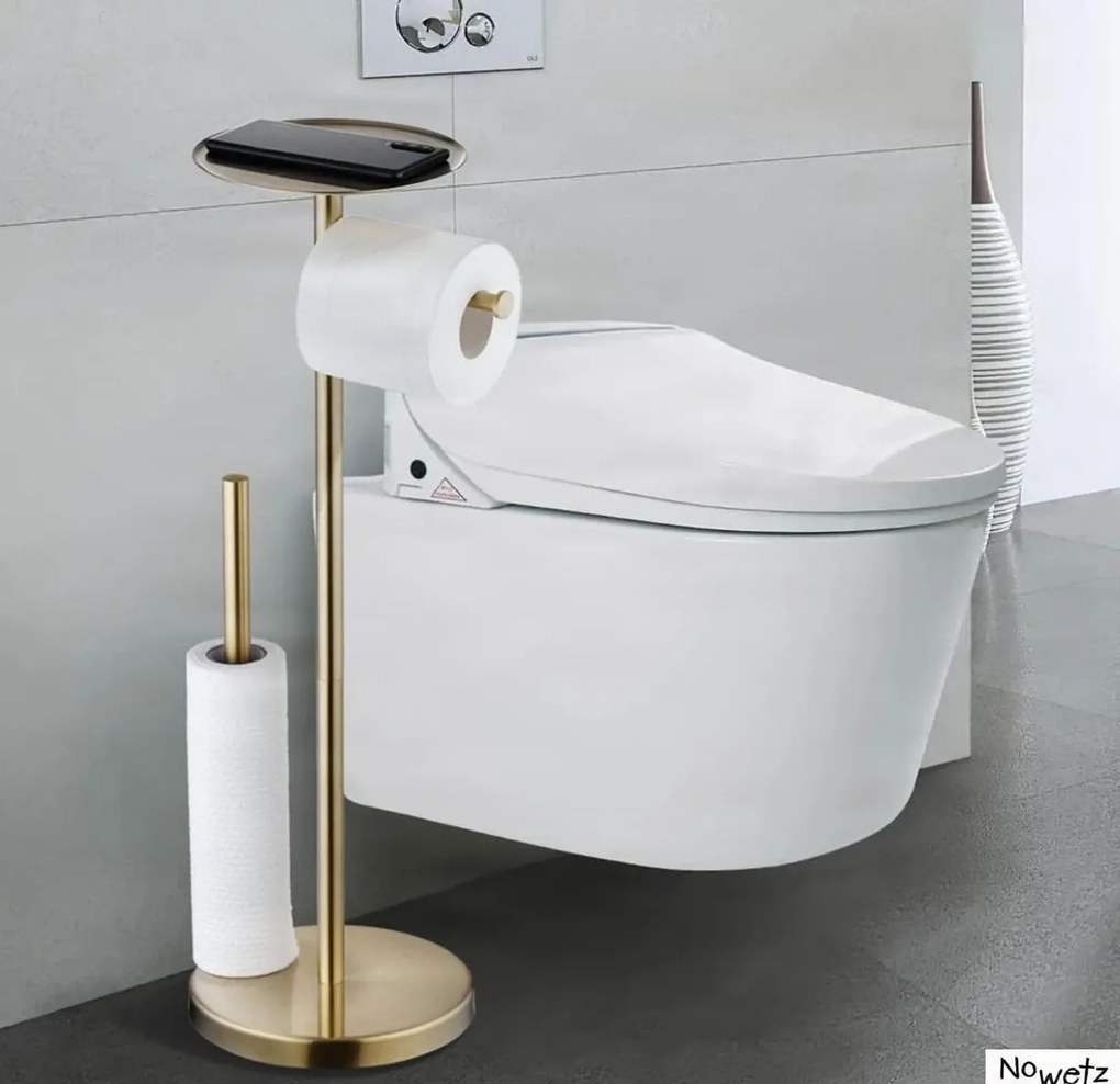 Álló WC-papír-tartó EYN TG0910 telefonpolccal, arany, arany-fekete és fekete kivitelben