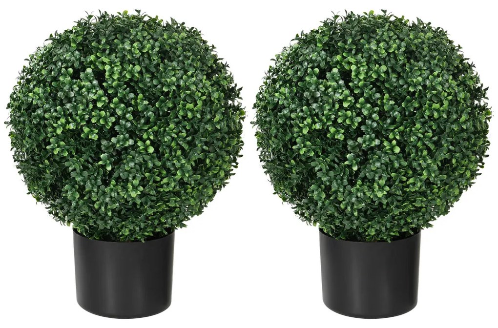 Műnövény szett, 2 db buxus, cserépben 52cm magas