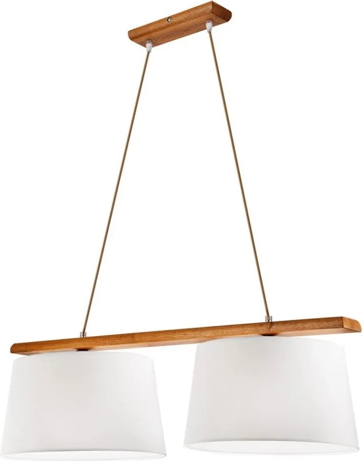 AIDA függőlámpa kábellel 2xE27/60W/230V tölgy