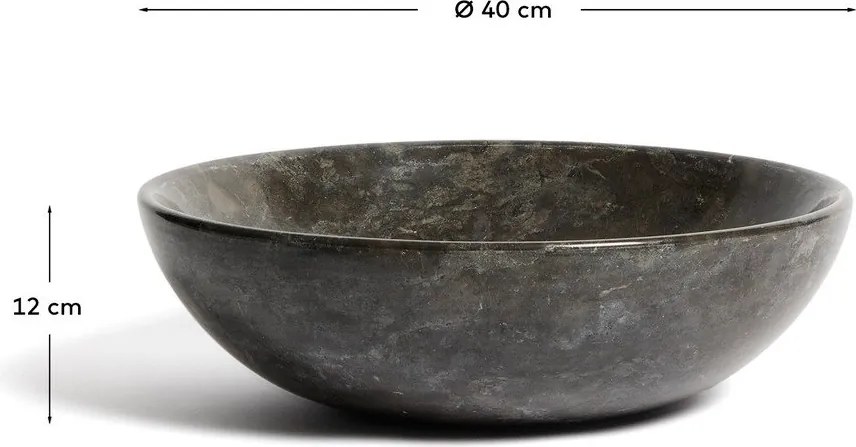 Szürke kő kerek mosdókagyló ø 40 cm Darnen – Kave Home