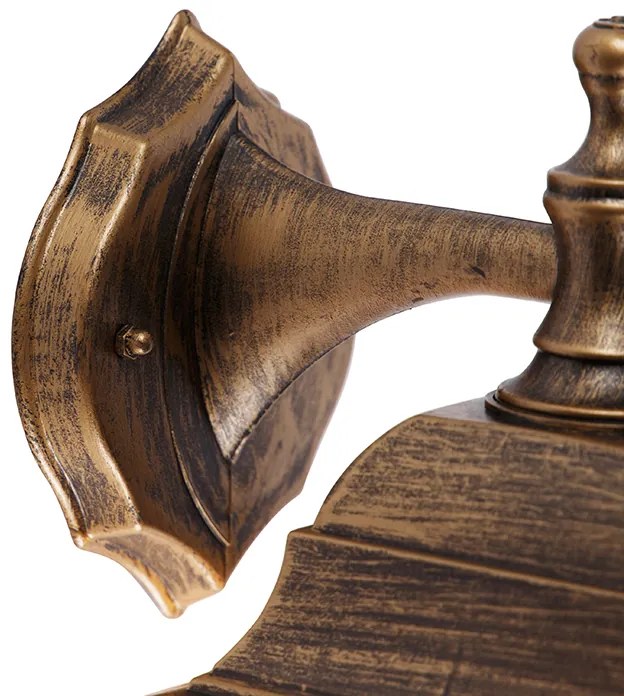 Kültéri fali lámpa antik arany IP44 - Capital