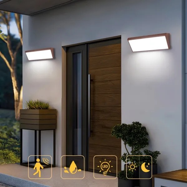 Brilagi - LED kültéri fali lámpa TRIANGLE LED/42W/230V 3000/4000/6500K barna IP65