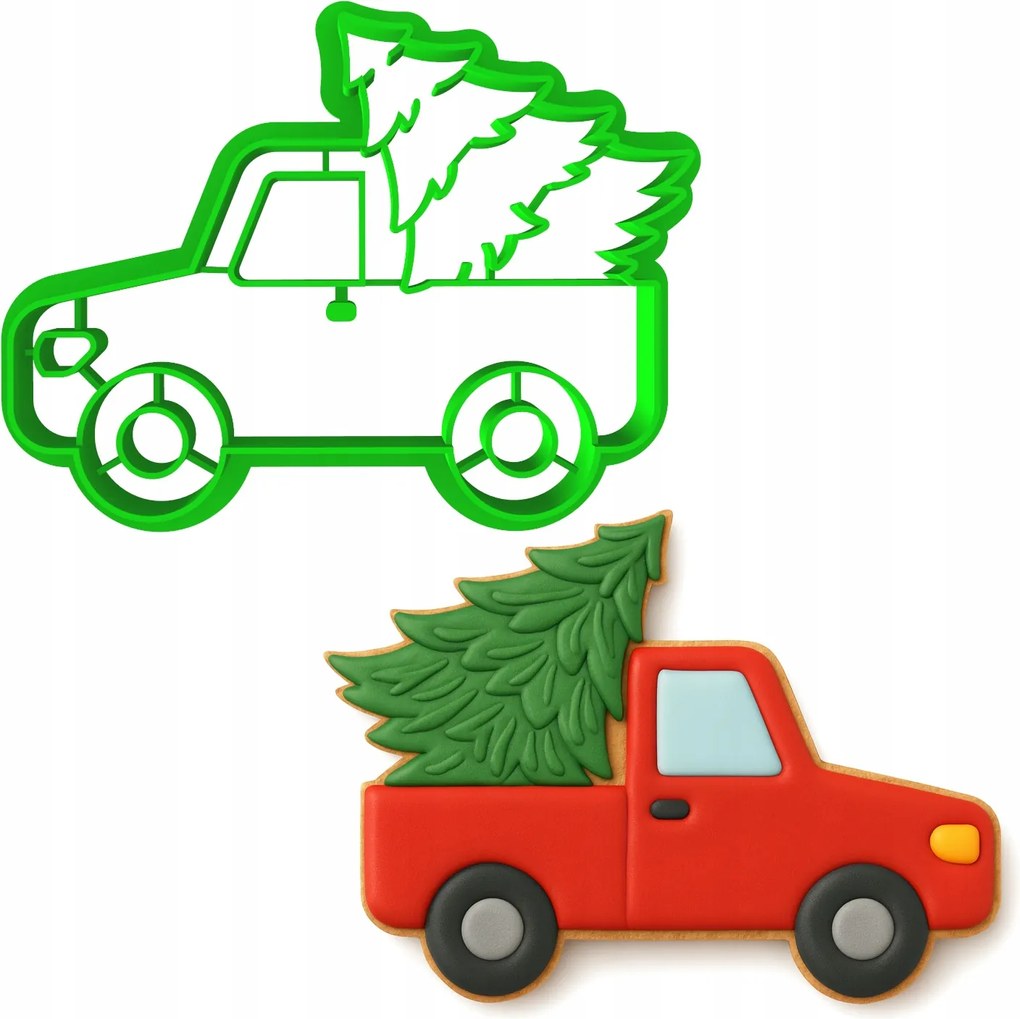 Karácsonyi Forma Mézeskalács lyukasztó Karácsony Autó karácsonyfa