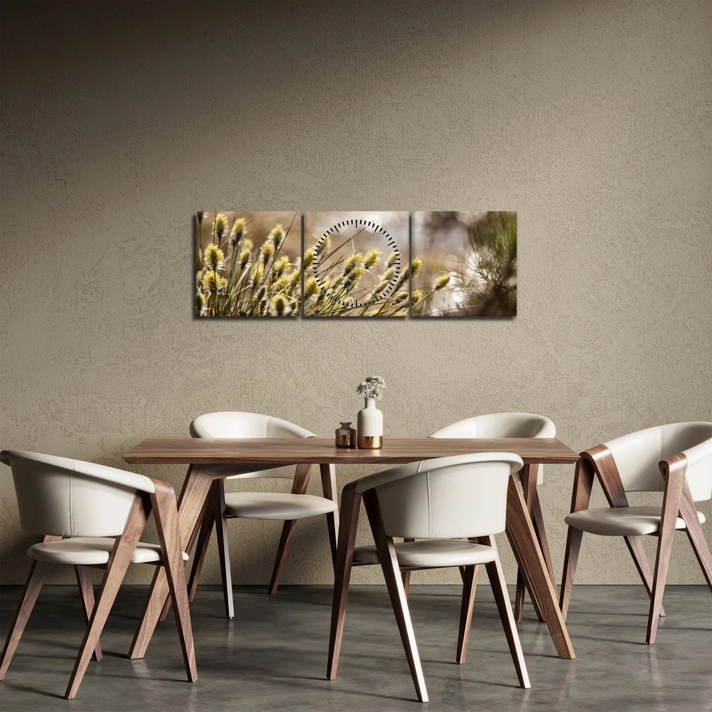 Kép - Zöld növényzet (órával) (90x30 cm)