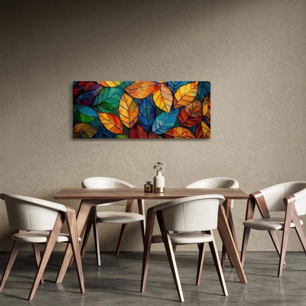 Kép - Levélmozaik (120x50 cm)