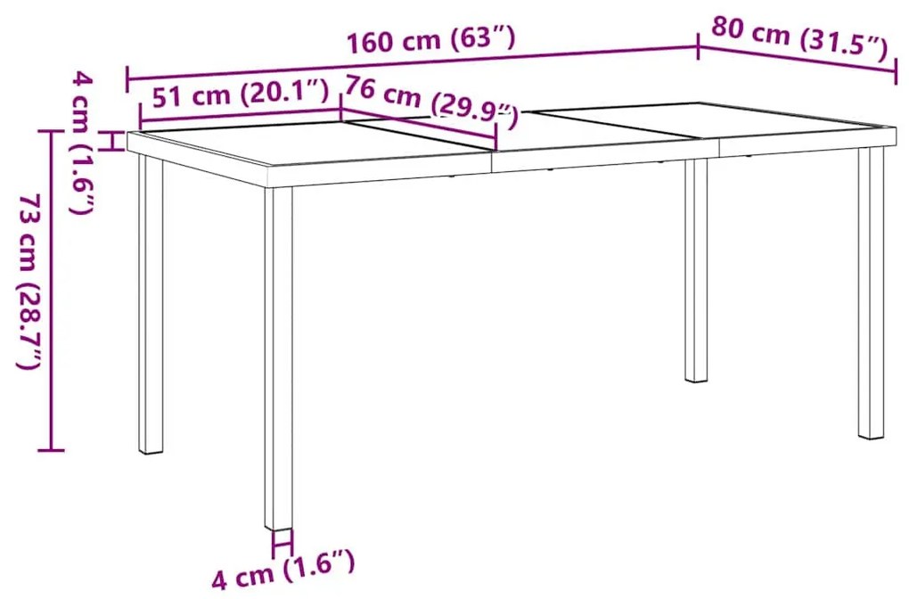 Kert étkező szett 7 pcs Barna polirattan