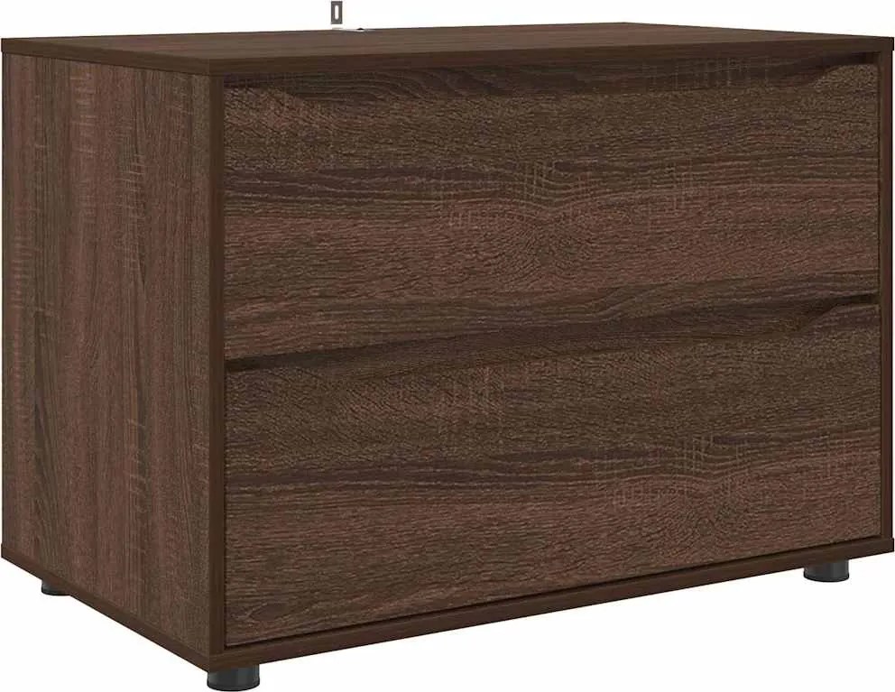 vidaXL Tárolószekrény Barna Tölgy 80 x 48 x 57 cm Faanyag